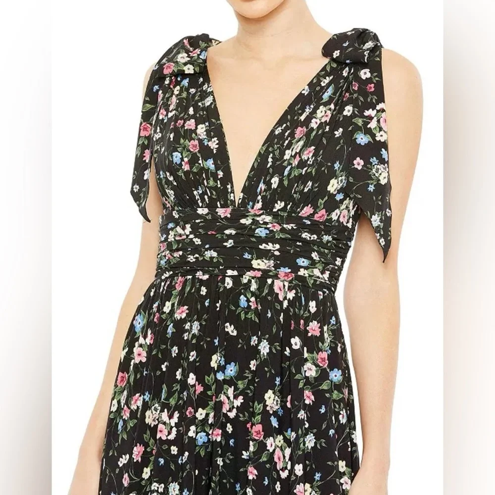 Mac Duggal Black Floral Maxi Dress - Picture 4 of 4